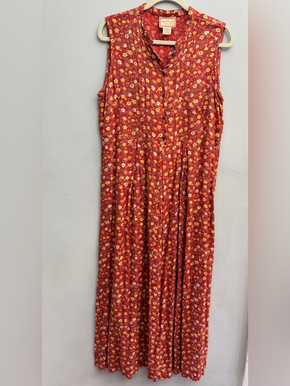 Vintage 2000 Y2K April Cornell Floral Maxi Dress, Size Large